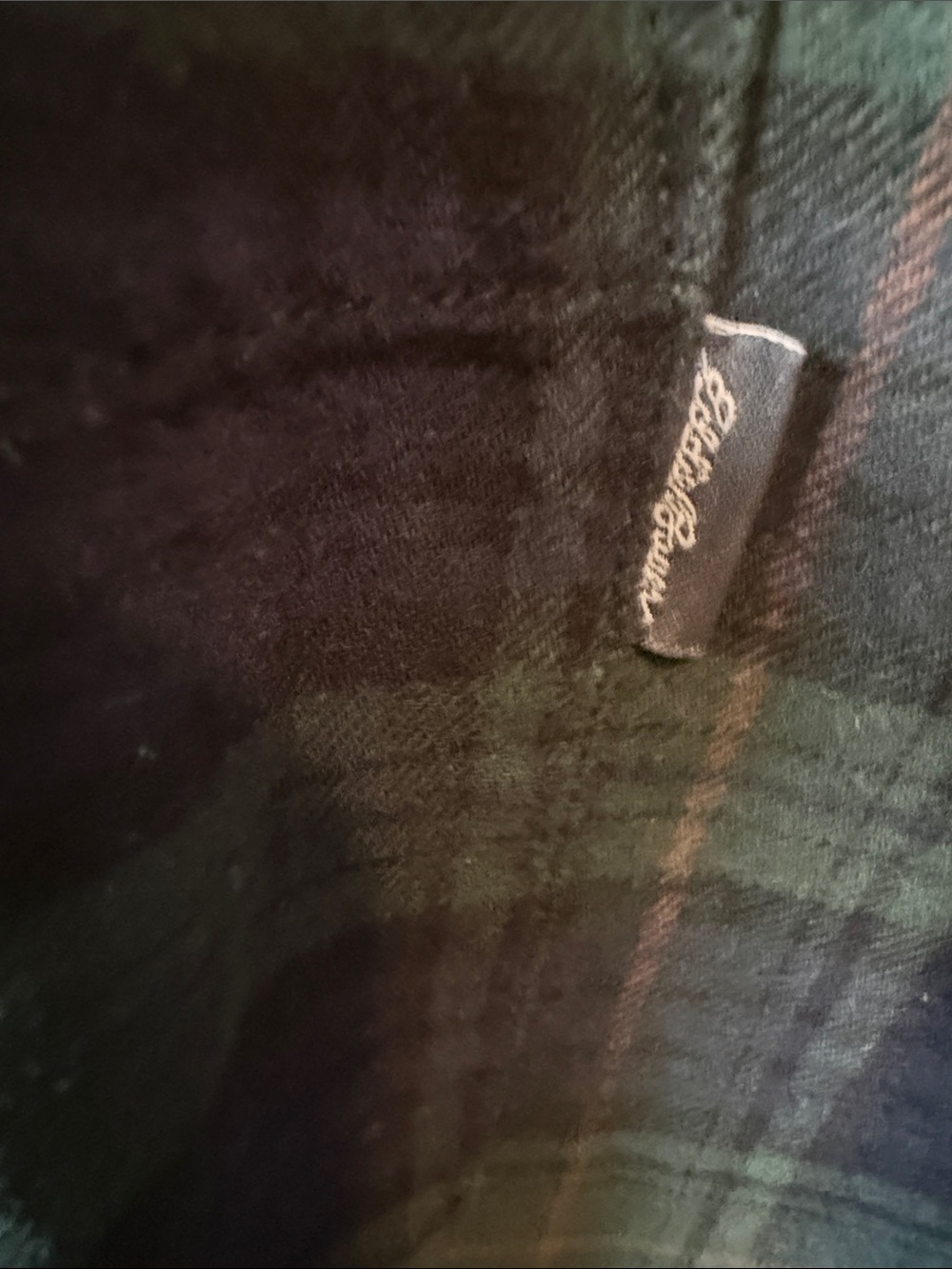 Eddie Bauer Black Watch Flannel Shirt  Size Large - Picture 3 of 5